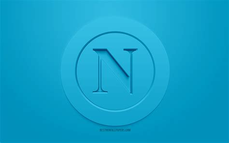 Download Wallpapers Ssc Napoli Creative 3d Logo Blue Background 3d
