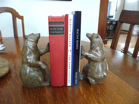 36 Pair Of Bear Bookends Vintage Heavy Metal 7 Tall Made In India