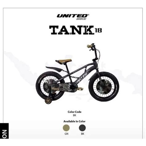 Jual Sepeda Anak Laki Bmx United Tank 16 18 Rem Cakram Ban Jumbo