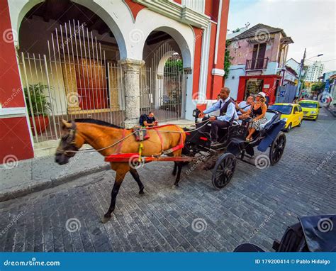 Cartagena Colombia November 09 2019 Horse Drawn Touristic