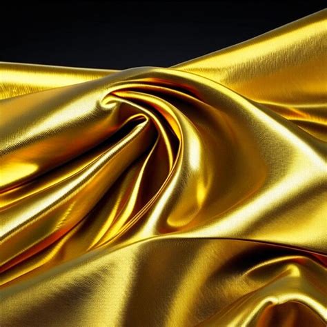 Premium Ai Image Close Up Gold Silk Fabric Texture Background Gold Silk Fabric Texture 3d Render