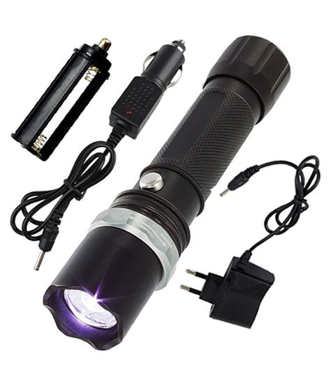 Ms New 600mtr Rechargeable 3 Mode Led Waterproof Long Beam Metal Torch