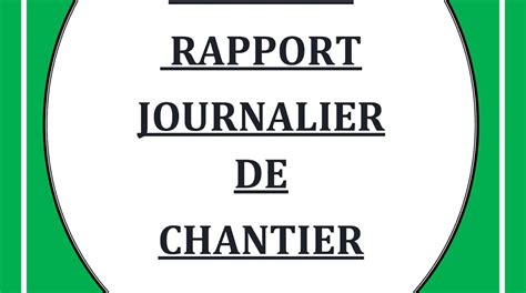 Rapport Journalier Excel