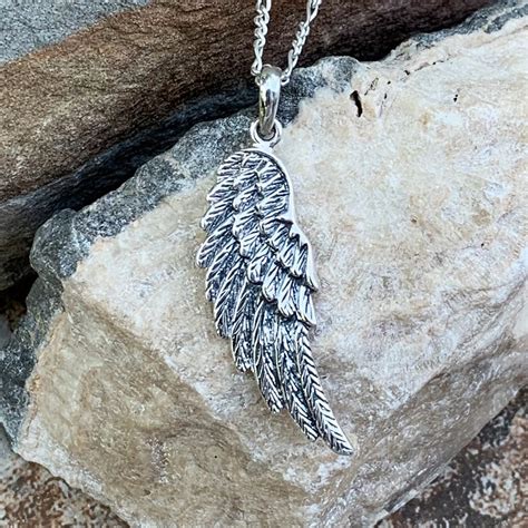 Silver Angel Wing Pendant Gle Good Living Essential