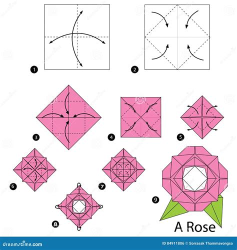 How To Make Origami Rose Step By Step Instructions