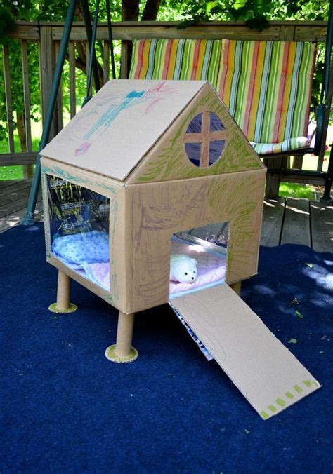 Cardboard Rabbit Hutch Play House Cardboard Houses Pinterest