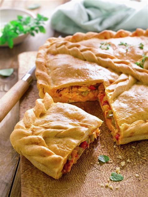Estas empanadas de atún al horno se preparan con un relleno de atún, pimientos dulces, cebolla, aceituna, alcaparras, pimentón y orégano. Empanada gallega de atún - La Cocina