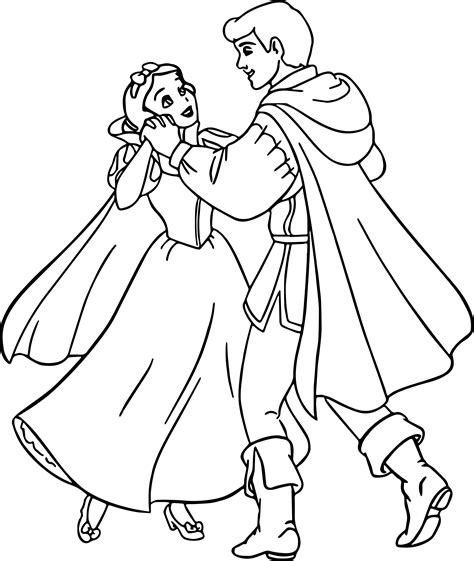 Snow white and her prince coloring page. Snow White Coloring Pages | Wecoloringpage.com
