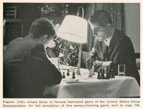 Rare Photo Of Fischer Vs Saidy Ch Us 1964 Spraggett On Chess