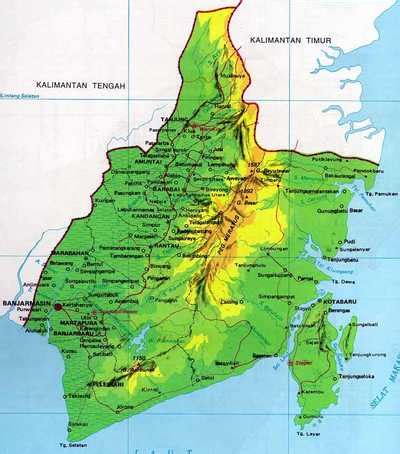 Gambar Peta Kalimantan Selatan Lengkap Dengan Kabupaten Dan Kota Tata