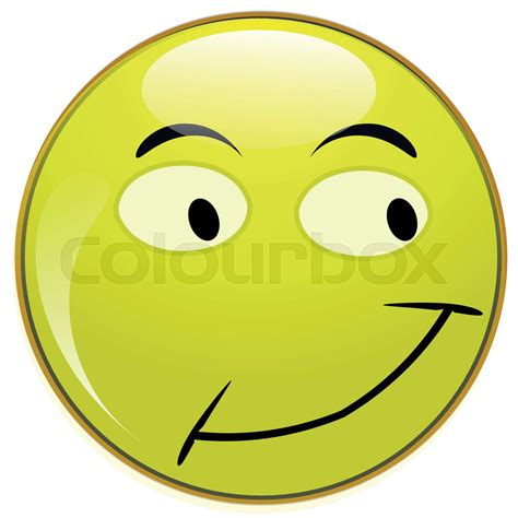 Smiley Face Button Stock Vector Colourbox