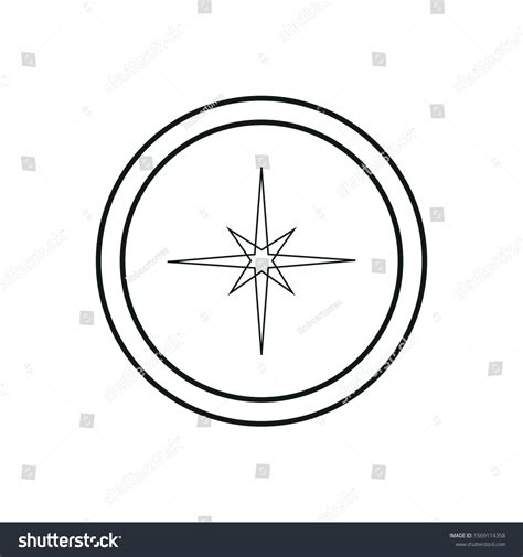 Vector Compass Symbol Icon Formed Simple Vector De Stock Libre De