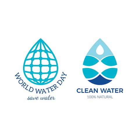 Water Logos Aqua Water Drops Splashes Silhouette Health Rain Spa