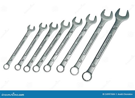 Eight Different Sizes Chrome Vanadium Wrenches Stock Photo Image Of