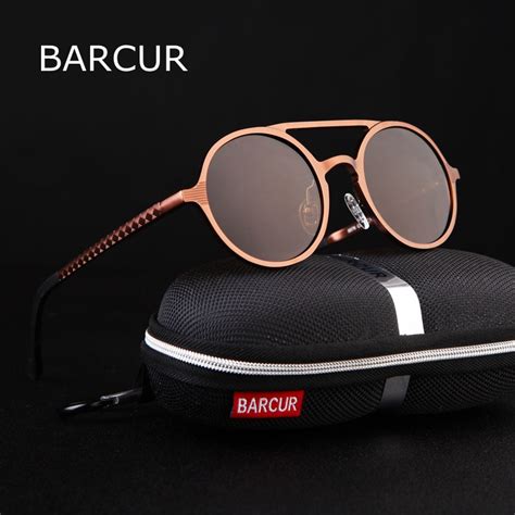 Barcur Retro Aluminum Magnesium Sunglasses Polarized Vintage Eyewear