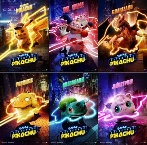 Pokemon Detective Pikachu Poster Movie Character Film Print 24x36