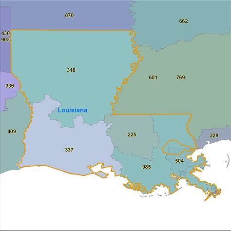 Louisiana Area Code Maps Louisiana Telephone Area Code Maps Free