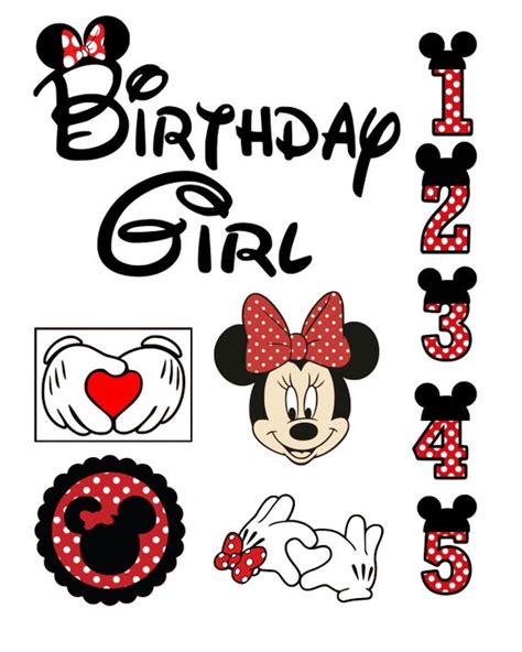 The svg files can be used for multi purposes. Birthday svg Minnie Mouse svg Disney svg files for Cricut
