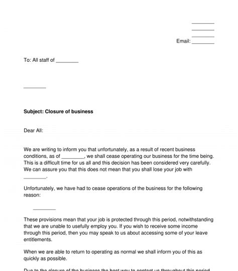 Employee Stand Down Letter Sample Template