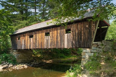 16 Beautiful Peaceful Maine Covered Bridges And Waterfalls