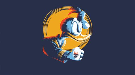 Donald Duck Minimal Art 4k Wallpaperhd Cartoons Wallpapers4k