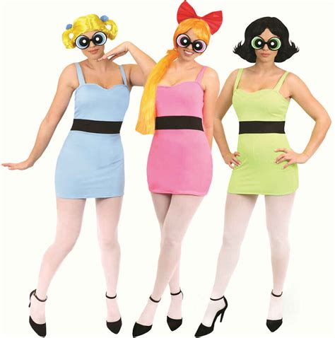 plus size girls blossom bubbles buttercup adults cosplay costume movie and tv costumes aliexpress