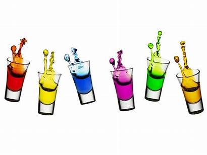 Shot Glasses Clipart Colorful Spilling Liqueur Clip