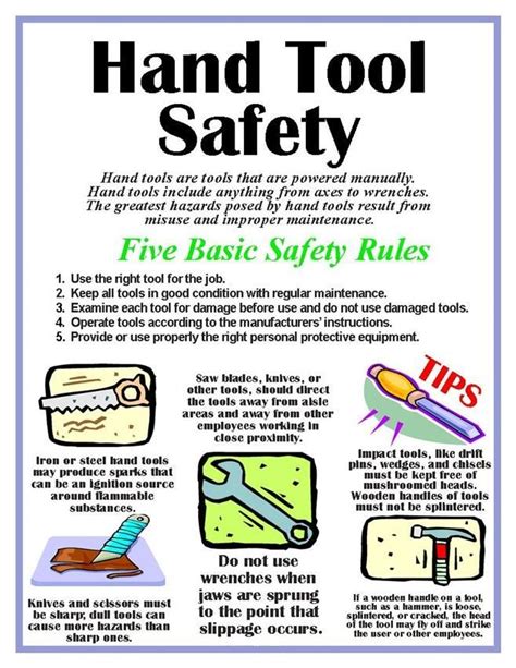 Basic Safety Rules For Hand Tools Workplace Safety Tips Health And