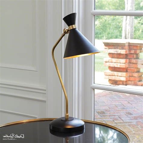 Sold and shipped by lamps plus. 25" Tall Cone Desk Lamp Bronze Spun Brass Adjustable Head ...