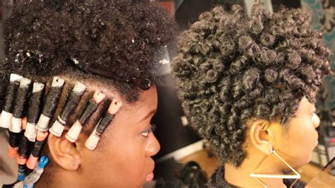 Tapered Haircut Perm Rod Set On 4c Natural Hair Video