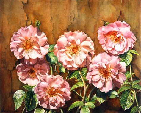 Flower And Rose Paintings In Watercolor And Oil Fine Art