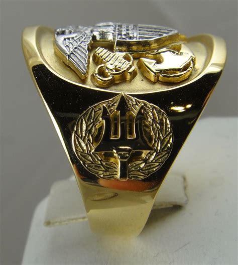 Us Navy Rings Navy Officer Ring Computer Designed Hand Made Bold