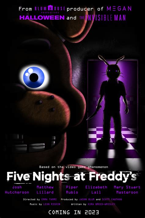Fnaf Fan Made Movie Poster With Official Cast By Playstation Jedi On