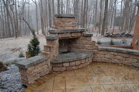 This Outdoor Stone Fireplace And Patio Add To The Natural Beauty Of The