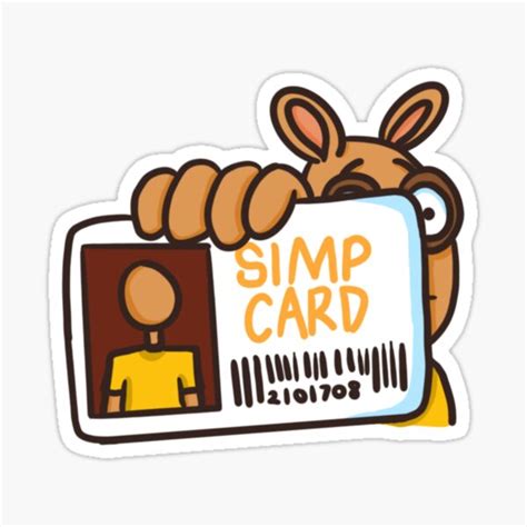 Simp Card Sticker For Sale By Suellastars Redbubble