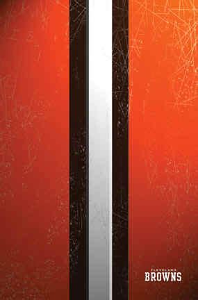 The cleveland browns colors are dark brown, orange, and white. Cleveland Browns Team Logo Art Artwork Poster Print Posters