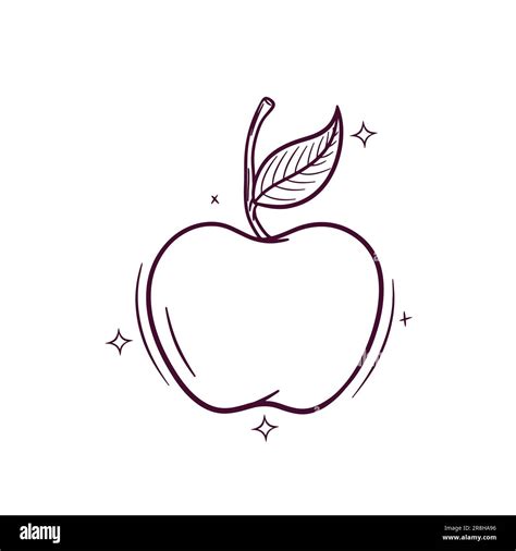 Hand Drawn Apple Doodle Vector Sketch Illustration Stock Vector Image