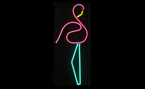Flamingo Real Neon Handmade Tropical Wall Hanging Art Etsy