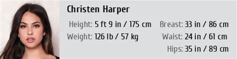 Christen Harper Height Weight Size Body Measurements Biography