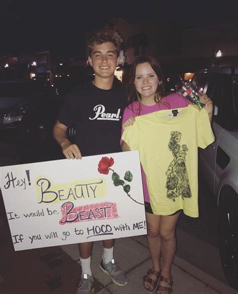 Cute Homecoming Proposal Beauty And The Beast Cute Homecoming