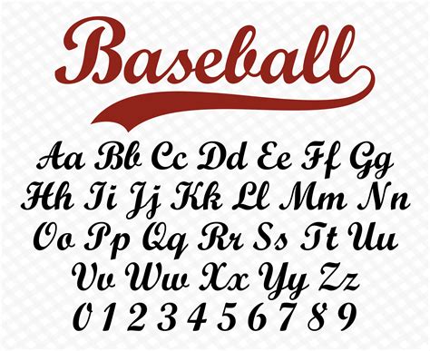 Baseball Font Ttf Baseball Font Svg Baseball Font With Tails Etsy Uk