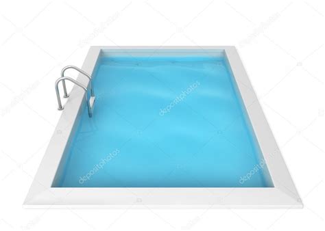 Piscina Illustrazione 3d Isolata Su Sfondo Bianco Foto Stock Foto