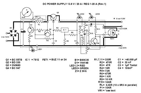 138 Volt 20 A Transformerless Power Supply Circuit Scheme