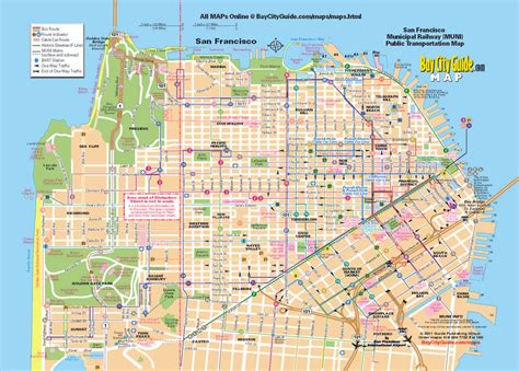 Asisbiz 0 Tourist Map San Francisco Muni Bus System 0a