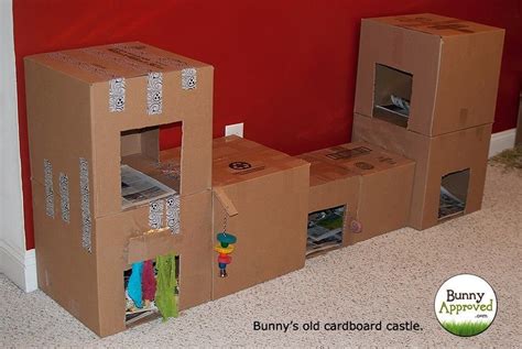 Easy Cardboard Bunny Castle Cardboard Castle Indoor Rabbit Rabbit Toys