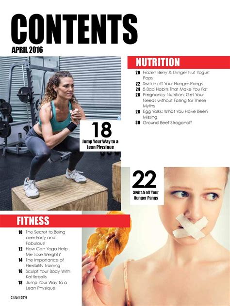 Aprils Issue By The Fitness And Lifestyle Magazine Issuu