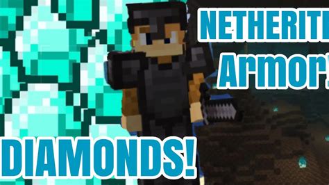 Diamonds Full Netherite Armor Mincraft Survival Series 2 Youtube