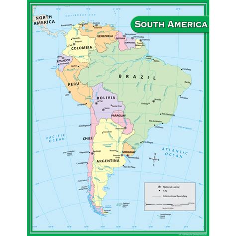 South America Map Chart Tcr7656 Teacher Created Resources