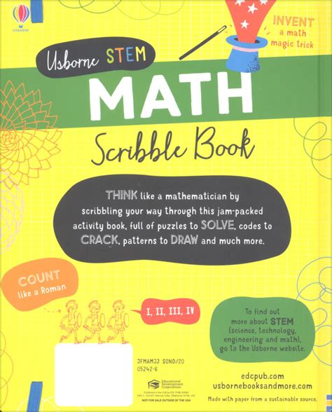 Math Scribble Book Stem Scribble Books Edc Usborne 9780794546878