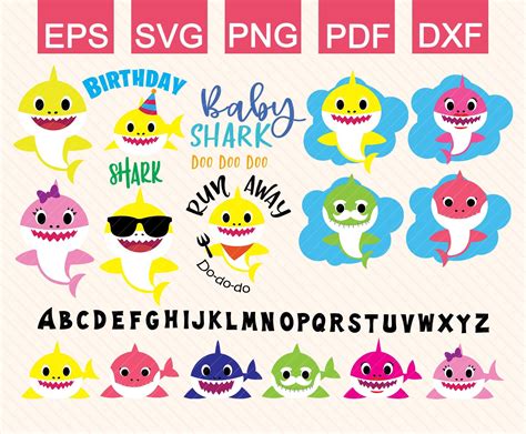 Download Baby Shark Font On Cricut - Layered SVG Cut File